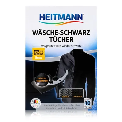 Produktbild von Heitmann, Tücher zum Auffrischen von Schwarz, 10 Stück