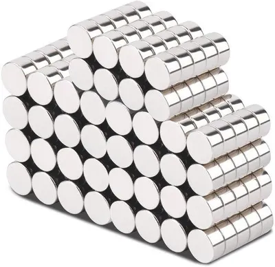 Productafbeelding van Mini magneten, sterk, 200 stuks, 6x3mm, neodymium, klein, magneten voor whiteboards, magneten voor de keuken, platte magneten