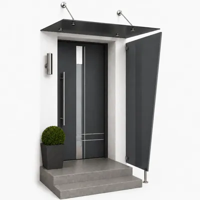 Produktbild von Glaswerk Westfalen – Graue Glas-Seitenwand für Überdachungen, 200 x 80 x 60 cm