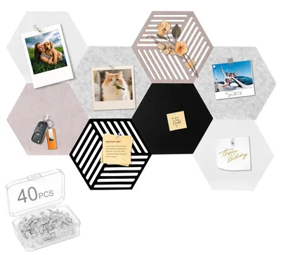 Produktbild von Omgoods – Set mit 8 sechseckigen Filzplatten für kreative Anwendungen