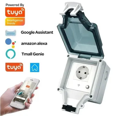 Zdjęcie produktu dla Inteligentne gniazdko zewnętrzne, RobiCam, sterowanie za pomocą smartfona, całkowicie wodoodporne