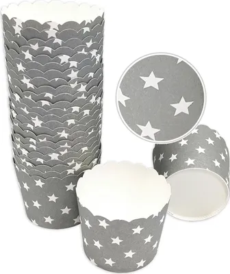 Frau WUNDERVoll Muffin Backformen 50 Stück - Cupcake Papierförmchen 6,1 Cm Durchmesser