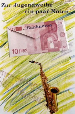 Produktbild von Jugendweihe - Geldkarte - Glückwunschkarte im Format 11,5 x 17 cm