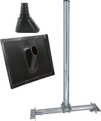 Produktbild von PremiumX SOLID X85-48 Dachsparrenhalter galvanisch verzinkt ALU Ziegel Schwarz