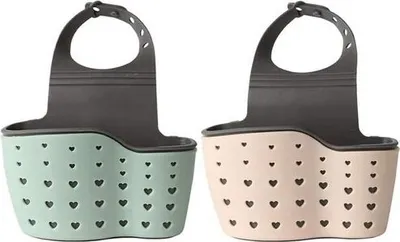 Produktbild von 2er-Pack Schwammhalter Seifenschwamm Abtropfgestell, Küchen Utensilienhalter Schwammhalter Spüle Korb