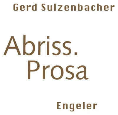 Obrázek produktu pro Abriss. Prosa