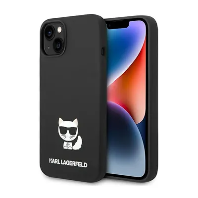 Immagine prodotto di Karl Lagerfeld Klhcp14Mslctbk Custodia rigida per Iphone 14 Plus / 15 Plus 6.7 Corpo Choupette in Silicone Nero/Nero