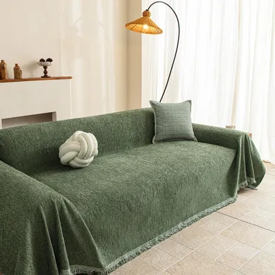 Produktbild von Grüner Sofaüberwurf 180x300 cm für 2- und 3-Sitzer Sofas, Kratzschutz für Haustiere