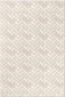 Produktbild von Pflastersteine mit Fischgrätenmuster – Vinylteppich – 150x225 cm – Indoor Teppich – Flur – Pflegeleicht – Modern