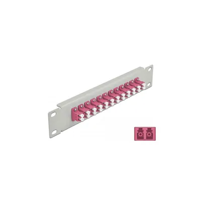 Zdjęcie produktu dla Delock - Patch Panel - LC Duplex MM X 12 - Grau - 1U - 25,4 cm (10") (66790)