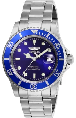 Produktbild von Invicta Pro Diver 26971 Herrenuhr - Quarzwerk - Edelstahl mit blauem Zifferblatt - 40 mm