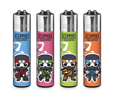 Produktbild von Clipper Feuerzeuge 4er Set Shinobis