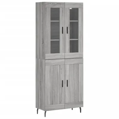 Immagine prodotto di Credenza Grigio Sonoma 69,5x34x180 cm in Legno Multistrato