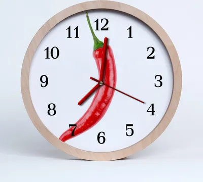 Produktbild von Holzuhr 20fi cm wanduhr - Chili