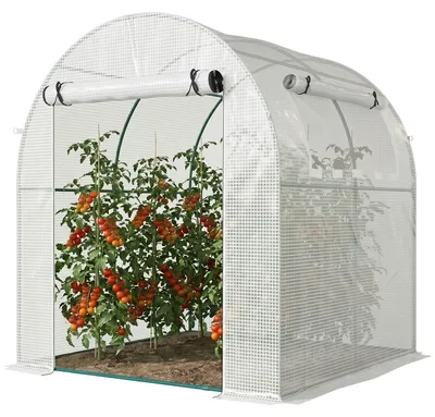 Produktbild von Outsunny Gewächshaus, Foliengewächshaus mit Aufrollbare Fenster & Tür, UV Schutz