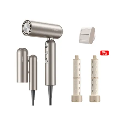 Produktbild von Dreame Pocket Neo Hochgeschwindigkeits-Haartrockner,3 Formen klappbar,300g leicht,300 Millionen negative Ionen/cm³, 57 °C konstante Temperatur, Gold