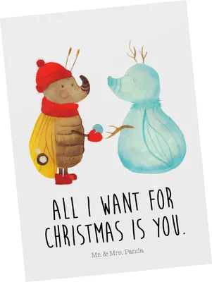 Produktbild von Mr. & Mrs. Panda Postkarte Nachtfalter Schneemann - Weiß - Geschenk, Fotokarte, Schnee, Weihnachten, Weihnachtsgruß, Postkarten, Ansichtskarten, Winter, Grußkarte