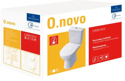 Produktbild von Villeroy & Boch O.Novo Kombipack Duoblock + Sofclose + Quickrel. Sitz. Keramik + Weiß
