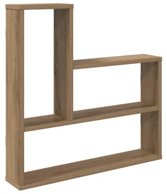Image de vidaXL Étagère murale en bois imitation chêne artisanal, 60 x 11 x 60 cm