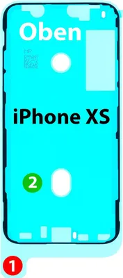 Produktbild von Klebefolie Display für Apple iPhone XS Klebepad Kleberahmen Klebestreifen, Display Rahmen Kleber
