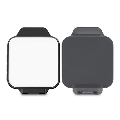 Produktbild von Zweifarbiges LED-Licht, tragbares Vlog-Licht mit Clip auf der Rueckseite, 66 LED-Perlen, CRI¡Ý95, 2500 KšC8500 K Farbtemperatur, Mini-Fotolampe mit 1/4 Zoll Gewindeloch und Kaltschuhhalterung