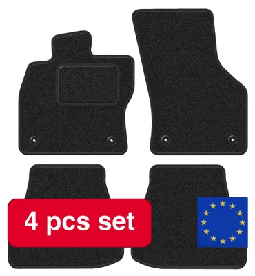 Image de Tapis de sol pour voiture, matériau résistant, coupe sur mesure, noir