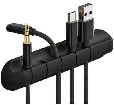 Image de Organisateur de câbles de bureau, support autocollant