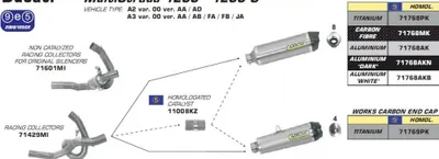 Obrázok produktu pre Arrow náhradné potrubie z nehrdzavejúcej ocele, kompatibilné s modelom Ducati 1200 Multistrada