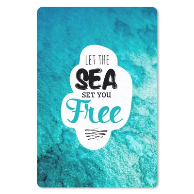 Produktbild von MuchoWow® Mauspad Mousepad Sommer - Zitate - Meer 40x60 cm - Mousepads - Maus Mat - Pad - Mausunterlage - Schreibtisch Accesoire