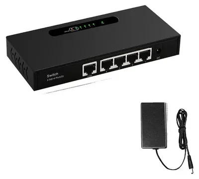 Obrázek produktu pro Ethernetový přepínač, rychlost 2500 Mb/s, 5 portů, zástrčka pro EU