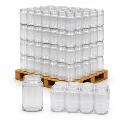Produktbild von 480x Facettenglas 720ml TO82 Halbpalette für Honig Marmelade Konfitüre