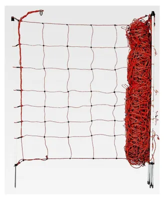 Produktbild von easyLine Schafzaun 50 m – 90 cm hoch – Elektrozaun mit 14 Kunststoffpfählen und Einzelspitze – mobiler Steckzaun mit Strom für Schafe und Ziegen
