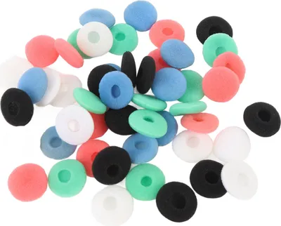 Obrázek produktu pro Plyisty kryt sluchátek houba červená modrá zelená 15 mm