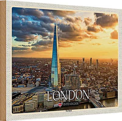 Produktbild von Holzschild Städte The Shard London England UK 30x20cm