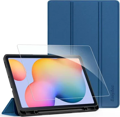 Image de EasyAcc Galaxy Tab S6 Lite 10.4 pouces Housse + film de protection bleu océan