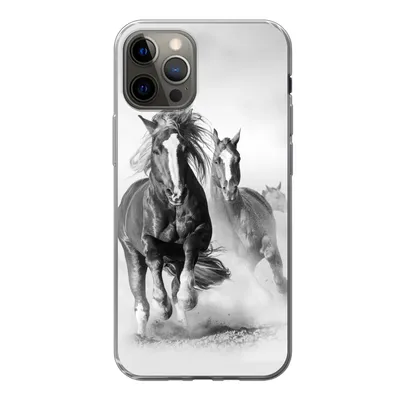 Produktbild von MuchoWow® Handyhülle Schutzhülle Hülle für iPhone 13 Pro Pferde - Tiere - Illustration Silikon Softcase Handy Hülle - Handy-Tasche