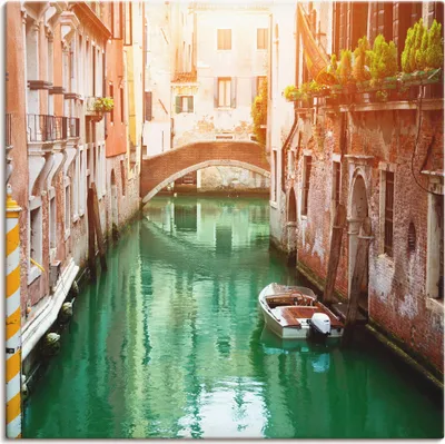 Produktbild von ARTland Leinwandbild Venedig Canal Größe: 30x30 cm