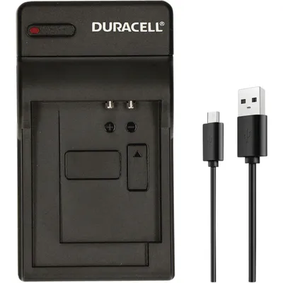 Produktbild von Duracell Ladegerät mit USB Kabel für GoPro Hero 5,6,7 u. 8 Akku