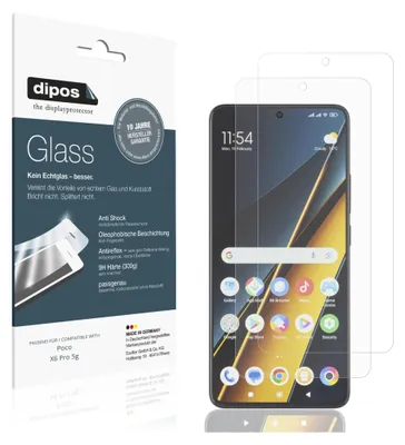 A product shot showing the packaging for a screen protector and the screen protector applied to a smartphone.