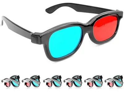 Zdjęcie produktu dla Okulary 3D anaglifowe czerwone niebieskie do telewizji gier zestaw