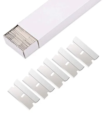 Image de 100 lames de rechange en acier inoxydable pour raclettes et plaques de cuisson en céramique