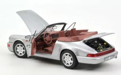 Imagen del producto de NOREV, modelo a escala 1:18, Porsche 964 Carrera 2 Cabriolet (1990) - color plateado