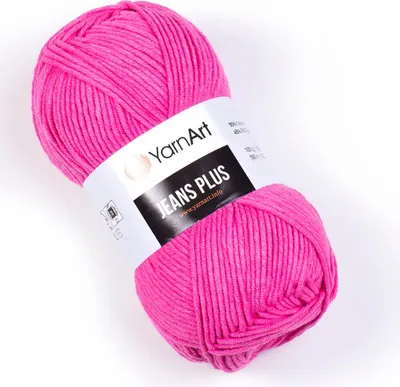 Obrázek produktu pro YarnArt Jeans Plus příze 100 g / 160 m - barva 42 intenzivně růžová - pletací a háčkovací příze