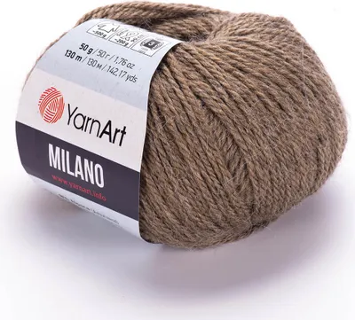 Obrázek produktu pro YarnArt Milano příze 50 g / 130 m - barva 855 ořechová - pletací a háčkovací příze