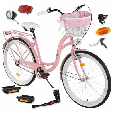 Produktbild von Damenfahrrad Davi Lila 26", 1 Gang, 155-180 cm, Rosa/Schwarz
