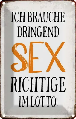 Produktbild von vianmo Blechschild 30x20 cm ich brauche dringend Sex Dekoration Spruch Zitat
