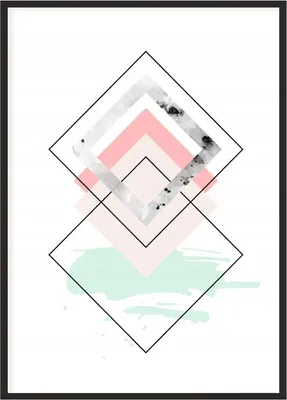 Image de Poster dans le cadre 53x73 cm Géométrie P1092
