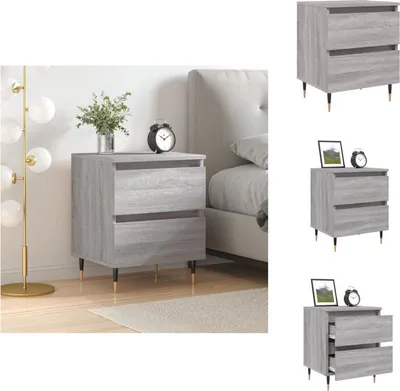 Obrázok produktu pre vidaXL Nočný stolík Grey Sonoma 40x35x50 cm Materiál na báze dreva - Nočné stolíky