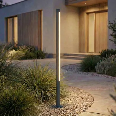 Produktbild von Lindby LED-Wegeleuchte Liravel, Höhe 115 cm, anthrazit, IP65