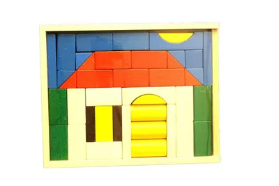 Produktbild von Ebert 205333 Baukasten Haus, klein Holzbausteine